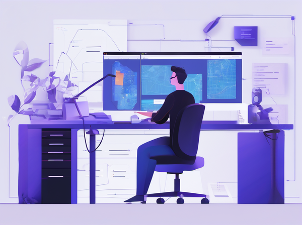 Developer workspace with a bounded folder map, code editor, tests, and git diff review loop
