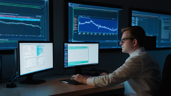 Editorial illustration of a developer compressing a long AI coding session into a clean evidence board with tests, logs, git diff, and deployment checks.