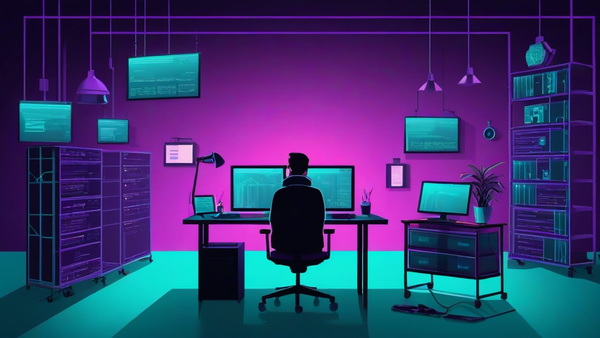 Editorial illustration of a developer debugging configuration with redacted secret tokens, protected environment variables, logs, and a secure AI coding workflow.