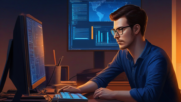 Editorial illustration of a developer reviewing Claude Code session cost, narrowing a debugging loop, and checking tests beside a code diff.